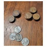 36 US Steel Wheat & Indian Head Penny Cent Coins