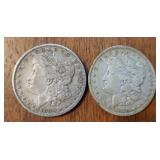 1879-S & 1880-S 3rd Rev Morgan Silver Dollar Coins