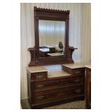 Antique Victorian Walnut Dresser