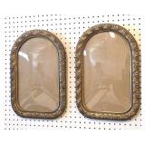Pair of Vintage Convex Glass Picture Frames
