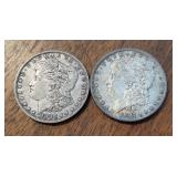 US 1886-O 1887-O Morgan Silver Dollar Coins
