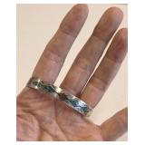 Zuni or Navajo Chip Inlay Turquoise Cuff Bracelet