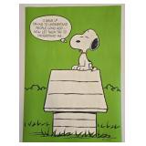 1960s Springbok Peanuts Day Glo Poster Snoopy