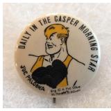 Rare 1940s Joe Palooka Casper Star Pin Back Button