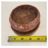 Pre Columbian Mexican Artifact Bowl & Plate