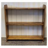 Three Shelf Rustic Light Wood Bookcase