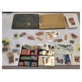 Old Stamp Collection 2 Books & Many Loose Stamps