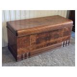1930s LIFETIME Art Deco Waterfall Cedar Chest