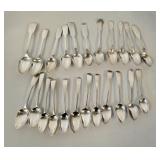 23 Antique Sterling Silver Spoons & Silverplate