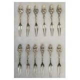 12 Tiffany & Co Sterling Silver Strawberry Forks