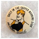 Rare 1940s Joe Palooka Casper Star Pin Back Button