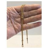 1890s Ornate 14K Gold Hasheen Watch Chain