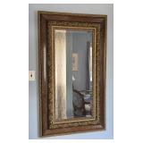 Antique 1890s Victorian Ornate Beveled Wall Mirror