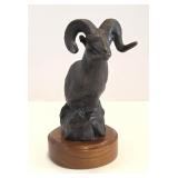 1981 James Marsico Bighorn Ram Bronze Bust