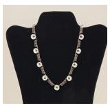 15 1/2" Filigree & Rhinestone Link Necklace
