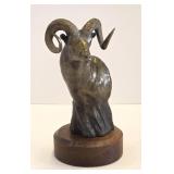 1982 James Marsico Dall Ram Bronze Bust Sculpture