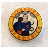 1939 Supermen of America Celluloid Pin Back Button