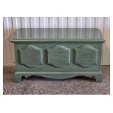 Antiqued Green Cedar Storage Chest