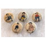 1890s Pepsin Gum Little Pinkies Pin Back Buttons