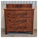 Antique Flame Mahogany Chest of Drawers
