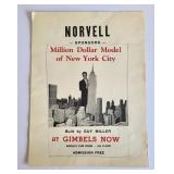 1939 NY Worlds Fair Poster NYC Model At Gimbels