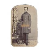 Civil War CDV Officer 40 Rounds Hat Badge 54th OH