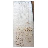 Sterling Silver Necklaces & Pierced Earrings 30 Gr