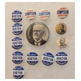 US Gov & Congress Campaign Buttons WY NE MI