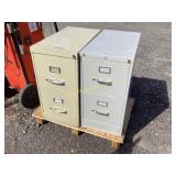 E2. (2) drawer filing cabinets