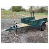 10ft single axle trailer with a 6ft x 4.5ft bed
