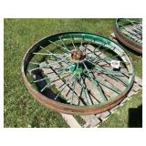 E. Steel wagon wheel