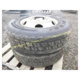 GENERAL D660 295/75R22.5 TIRES MOUNTED ON BUD RIMS