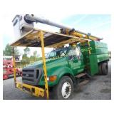 2005 FORD F-750 W/ ALTEC LRV56 AERIAL UNIT & DUMPI