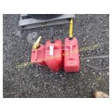 LOT OF(3) POLY GAS CANS