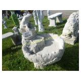 FROG FOUNTAIN CONCRETE LAWN ORNAMENT