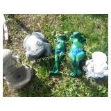 (5) FROGS CONCRETE LAWN ORNAMENT