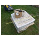 PALLET OF PATIO BRICK & BOX OF GARDEN BOARDER