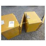(2) YELLOW METAL BOXES