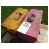 POLY AND METAL TOOL BOXES W/ MISC TOOLS