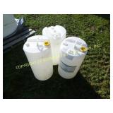(3) WHITE 15GAL POLY JUGS