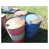 (3) STEEL 55 GAL DRUMS