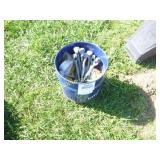 BUCKET OF FENCING BOLTS