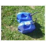 (2) POLY BLUE KEROSENE CANS