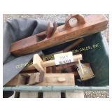 GREEN BIN WITH WOODEN PLANERS