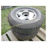 (2) CHEVROLET RIMS & TIRES FOR SPARE