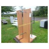 (2) WOODEN CLOTHES RACK