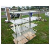(2) GLASS SHELF UNITS