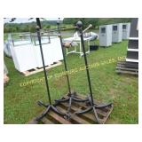 (3) METAL CLOTHES RACKS ON WHEELS