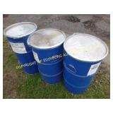 (3) 25 GALLON METAL DRUMS