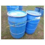 (2) 55 GALLON POLY DRUMS